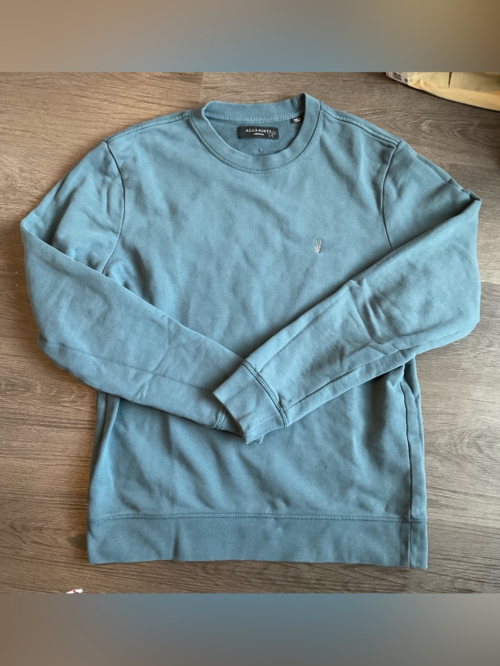 AllSaints Men's Slate Blue Crewneck Sweatshirt